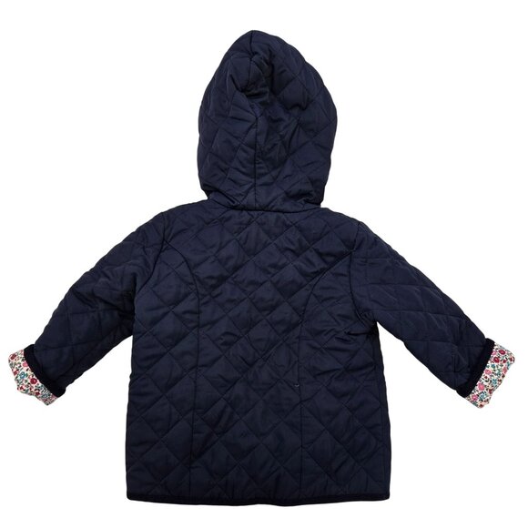 JoJo Maman Bebe Reversible Quilted Hooded Jacket Size 6-12 months - Picture 5 of 6
